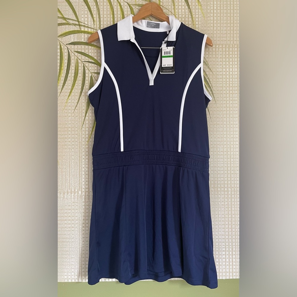NWT Callaway Opti dri navy/white golf dress Size Large